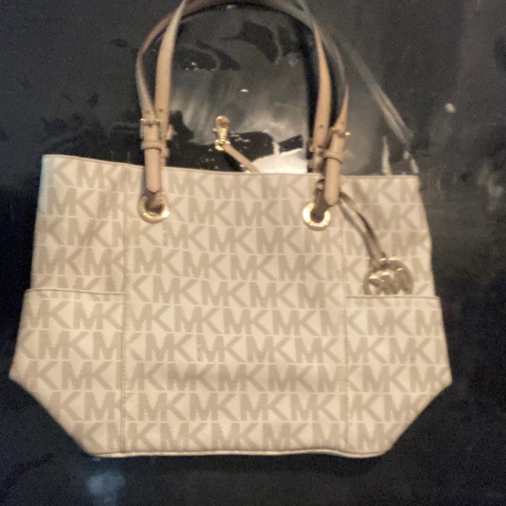 Michael Kors Monogram Tan Tote Bag